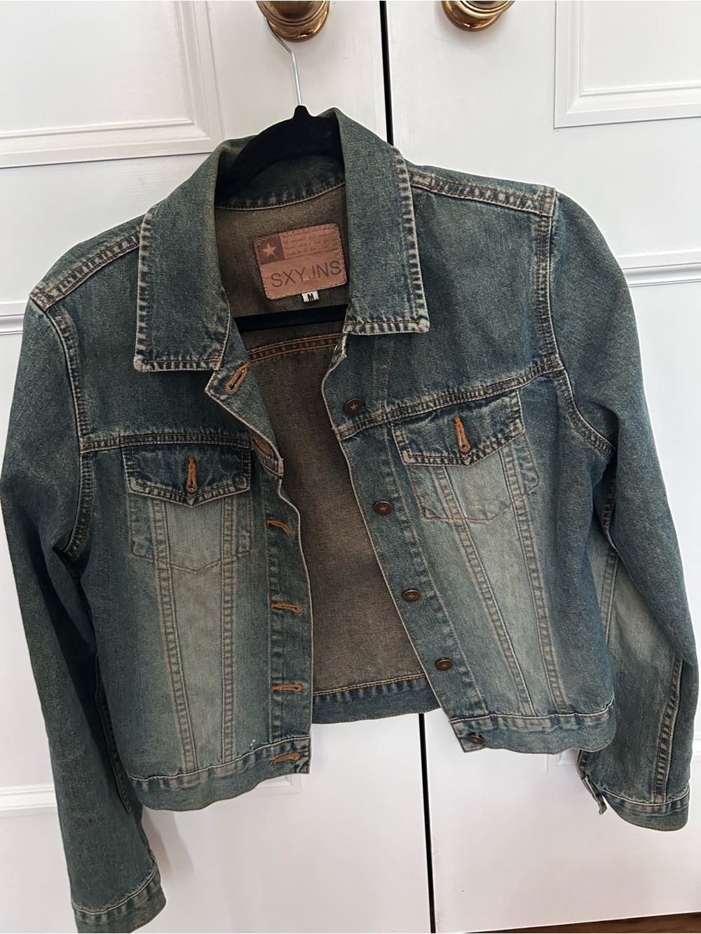 Women's Vintage Wash Blue Denim Jacket